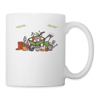 Mein Ruhestand Büro Blumengärtner Gärtner - Tasse - Weiß - Rechts