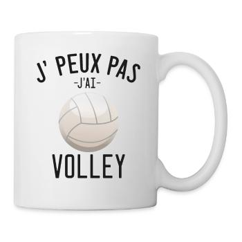 Je peux pas j'ai volley - Mug blanc - blanc - Droite