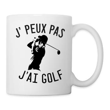 Je peux pas j'ai golf Humour drôle cadeau golfeur - Mug blanc - blanc - Droite