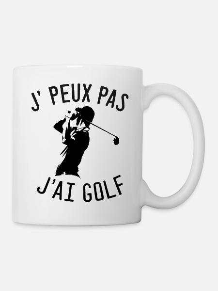 Je peux pas j'ai golf Humour drôle cadeau golfeur - Mug blanc - blanc