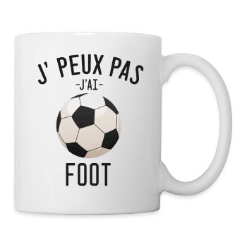 J'peux pas j'ai foot - Mug blanc - blanc - Droite