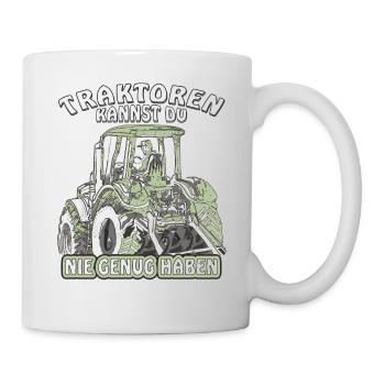 TRAKTOREN KANNST DU NIE GENUG HABEN - Tasse - Weiß - Rechts