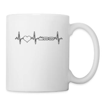 Zug Look Herzschlag - Tasse - Weiß - Rechts