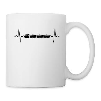 Zug Look Herzschlag - Tasse - Weiß - Rechts
