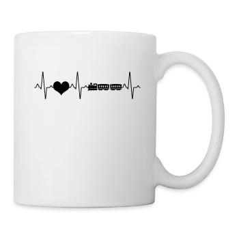 Zug Look Herzschlag - Tasse - Weiß - Rechts
