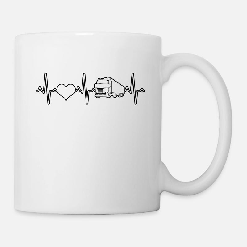 Camion Heartbeat - Mug blanc - blanc
