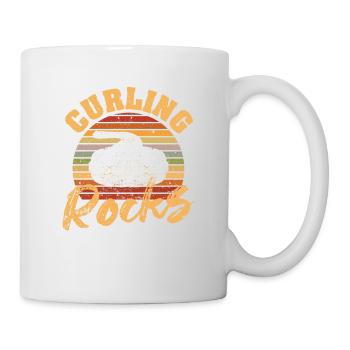 Curling Rocks Funny Curler Stone Winter Sports - Mug - white - Right