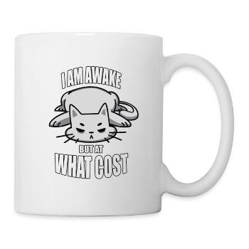 Funny Grumpy Lazy Cats Fan Motif Cats - Mug - white - Right
