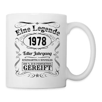 Legende 1978 Geburtstag Geburtsjahr 1978 Männer - Tasse - Weiß - Rechts