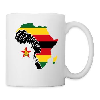 Zimbabwe Zim Zimbabwe Afrique Drapeau Noir Patrimoine - Mug blanc - blanc - Droite