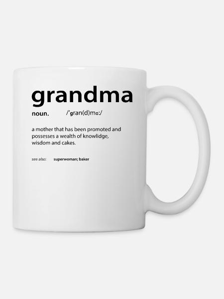 grandma noun best grandma shirts - Tasse - Weiß