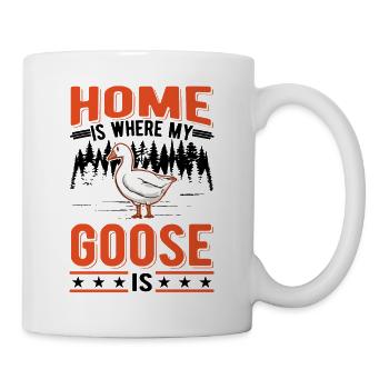 La maison est l’endroit où mon oie est Gänse Gans - Mug blanc - blanc - Droite