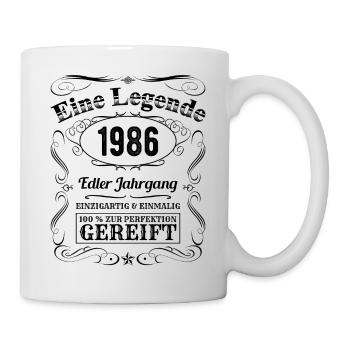 Legende 1986 Geburtstag Geburtsjahr 1986 Männer - Tasse - Weiß - Rechts