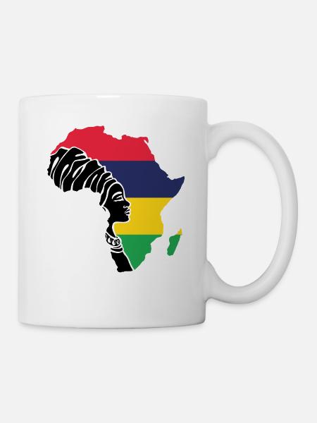Drapeau de l’île Maurice Drapeau Afrique Souvenir ethnique - Mug blanc - blanc