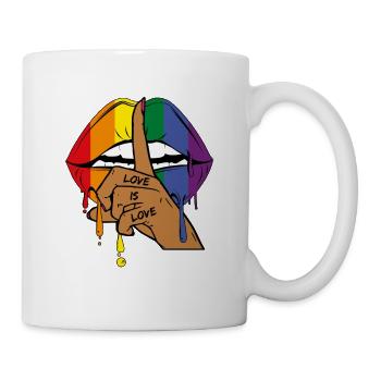 L’amour LGBT est l’amour Mois de la fierté gay gay lesbienne - Mug blanc - blanc - Droite