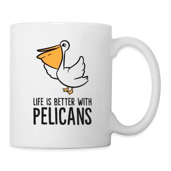 Life Is better With Pelicans - Mug - white - Right