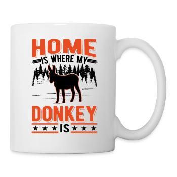 Home is where my Donkey is Maustier Esel - Mug - white - Right