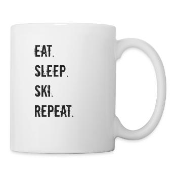 Ski - eat sleep ski repeat - Mug - white - Right