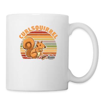 Curling Écureuil Curler Rongeur Sports d’hiver - Mug blanc - blanc - Droite