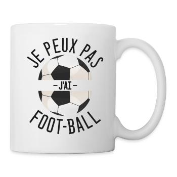J'peux pas j'ai foot - Mug blanc - blanc - Droite