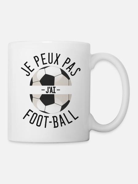 J'peux pas j'ai foot - Mug blanc - blanc