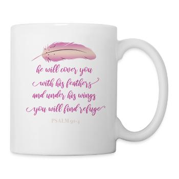 Plume Citation chrétienne - Mug blanc - blanc - Droite