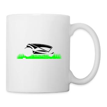 Keine Zeit Mein Mähroboter Ruft Rasenmäher Gärtner - Tasse - Weiß - Rechts