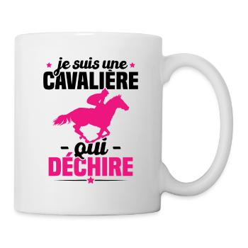 Je Suis Une Cavalière Qui Déchire Cadeau - Mug blanc - blanc - Droite