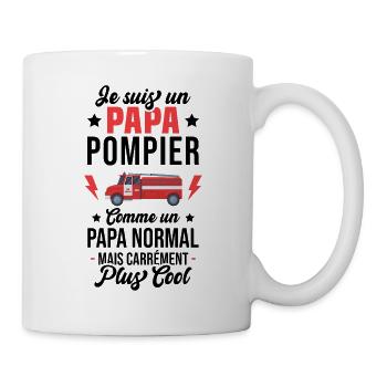 Je Suis Un Papa Pompier Humour Cadeau Papa Pompier - Mug blanc - blanc - Droite