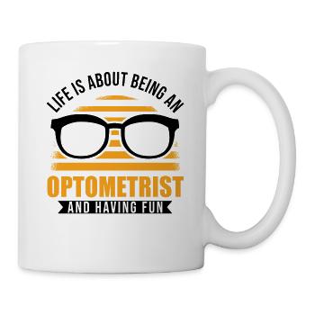Optiker Optometrist Augenoptiker - Tasse - Weiß - Rechts