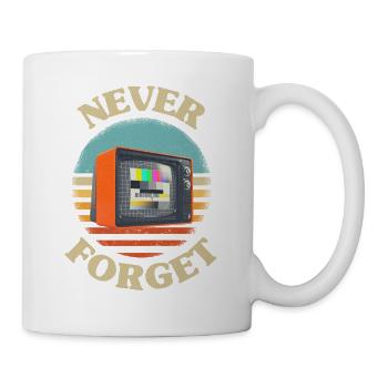 Retro TV Never Forget Nostalgia Vintage - Mug - white - Right