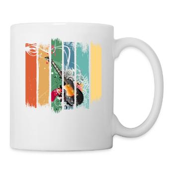 Retro Electric Guitar Pick Guitarists Musicians - Mug - white - Right