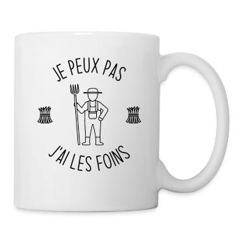 Je Peux Pas J'ai Les Foins - Mug blanc - blanc - Droite
