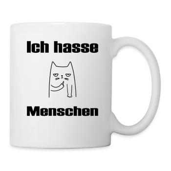 Ich hasse Menschen - Tasse - Weiß - Rechts