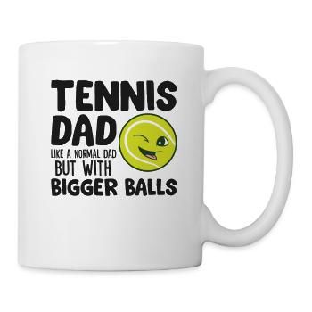 Papa tennis comme un papa normal, mais avec - Mug blanc - blanc - Droite