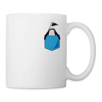 Pinguin Brusttasche Print Seevogel Geschenk - Tasse - Weiß - Rechts