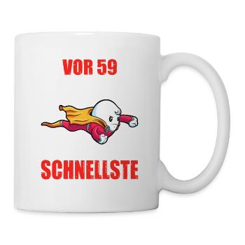 59 Jahre war ich der schnellste 59. Geburtstag - Tasse - Weiß - Rechts