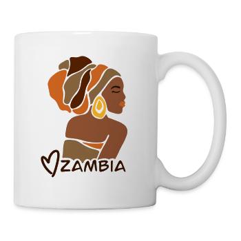 Zambie Zambie Drapeau zambien Patrimoine noir - Mug blanc - blanc - Droite