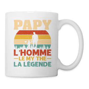 Papy L'homme Le Mythe La Légende - Mug blanc - blanc - Droite