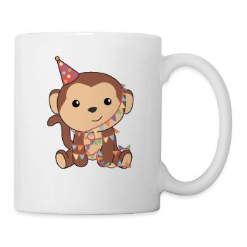 Singe pour anniversaire pour les enfants un anniversaire - Mug blanc - blanc - Droite