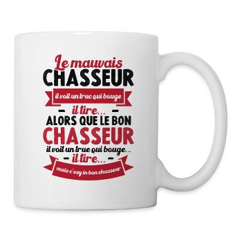 Humour Cadeau Pour Bon Chasseur - Mug blanc - blanc - Droite