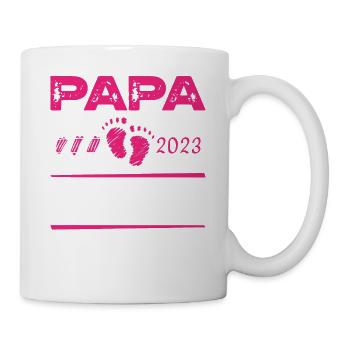 Papa 2023 Loading Dad To Be Baby Girl Father's Day - Mug - white - Right