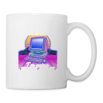 Je ne peux pas ce soir je vais en ligne, drôle d’ordinateur S - Mug blanc - blanc - Droite