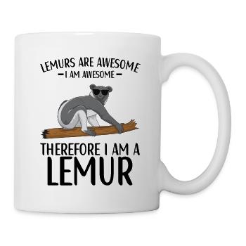 Lemur Outfit für Lemuren Liebhaber - Tasse - Weiß - Rechts