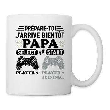 Bientôt Papa Annonce Grossesse Futur Père Gamer - Mug blanc - blanc - Droite