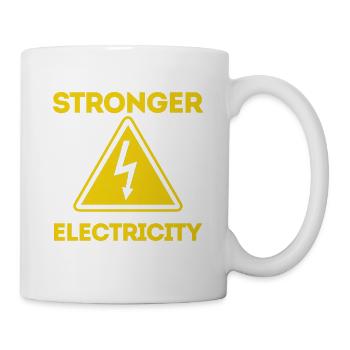What Doesn't Kill You Electricity Electrician Gift - Tasse - Weiß - Rechts