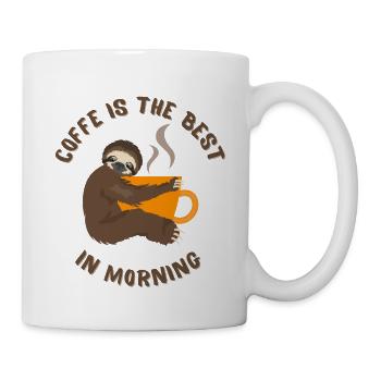Coffe is the best - a gift for a coffee drinker - Mug - white - Right