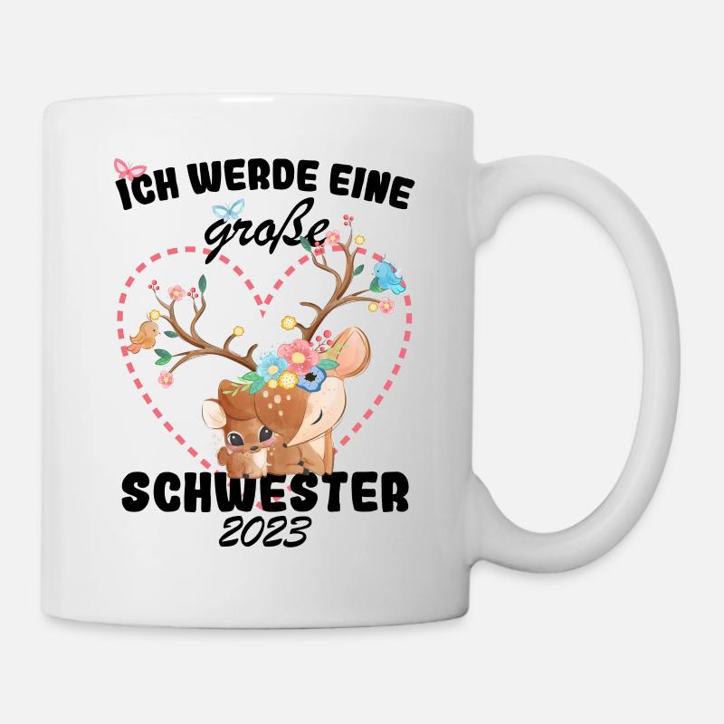 Ich Werde Eine Große Schwester 2023 - Tasse - Weiß