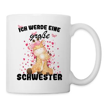Ich Werde Eine Große Schwester 2023 - Tasse - Weiß - Rechts