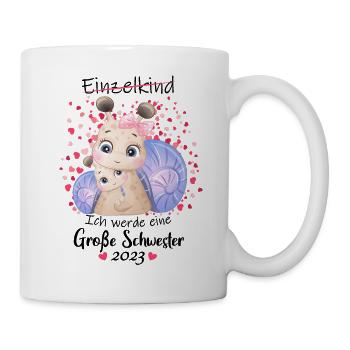 Ich Werde Eine Große Schwester 2023 - Tasse - Weiß - Rechts